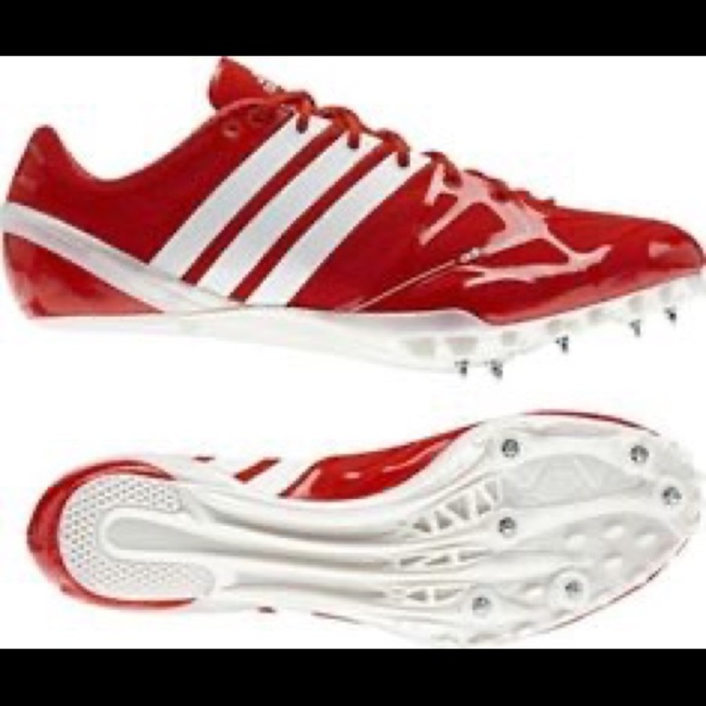 Adidas Adizero red track spikes / shoes